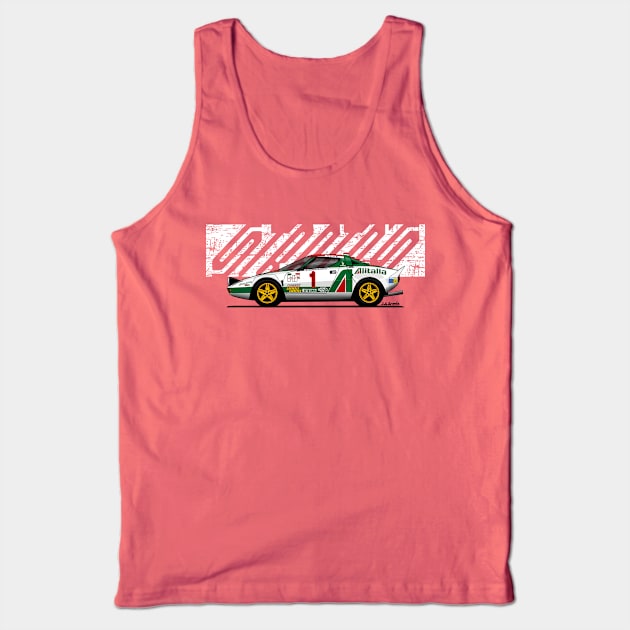 The coolest rally car ever with the most italian livery Tank Top by jaagdesign